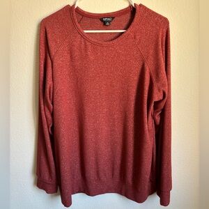 Buffalo David Bitton Heathered Rust-Red Crewneck Sweatshirt Men’s XL